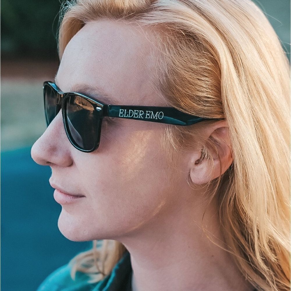 NWT, Black Elder Emo Aviator Sunglasses